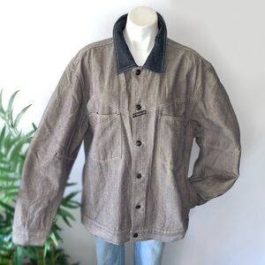 v i n t a g e :: Girbaud Gray Trucker Denim Jeans Jacket